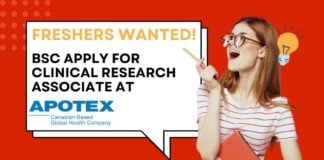 Freshers Clinical Research Jobs at Apotex - BSc Life Sciences Apply Online