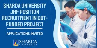 Sharda University JRF Position Recruitment In DBT-Funded Project, Applications Invited