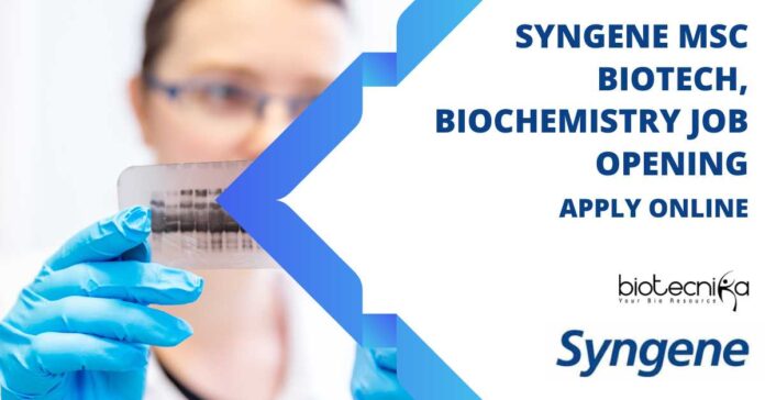 Syngene MSc Biotech