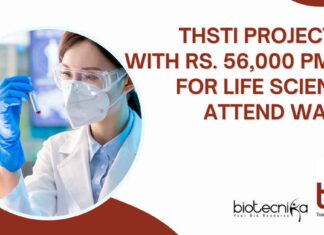 THSTI Project Vacancies Life Sciences