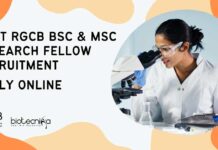 RGCB Research Vacancies Life Sciences