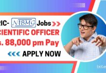 BRIC-NIBMG Scientific Officer Jobs