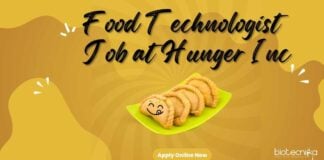 Food Technologist Job at Hunger Inc