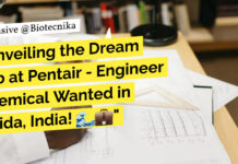 Biochemical Engineer Job Opening at Pentair, Apply Online