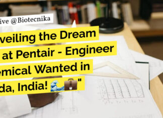 Biochemical Engineer Job Opening at Pentair, Apply Online