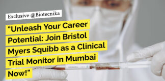 Bristol Myers Squibb BSc Jobs For Life Sciences, Apply Online For Clinical Trial Monitor Role