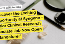 Syngene Senior Clinical Research Associate Job For Life Sciences, Apply Online syngene-clinical-research-associate-job-life-sciences-apply-online