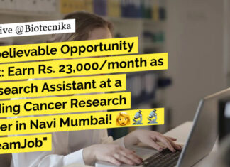 TMC-ACTREC BSc Biotech Research Job - Attend Walk-In-Interview