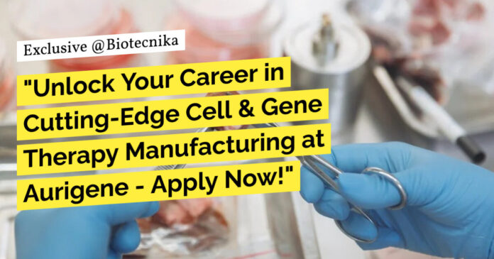 Aurigene Oncology Biotechnology Research Associate Recruitment - Apply Online
