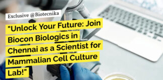 Biocon Biologics Cell Biology Jobs, Apply For Scientist Mammalian Cell Culture Role