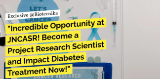 JNCASR Project Research Scientist Job - Apply Now