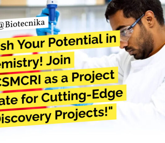 CSIR-CSMCRI Project Associate Job For MSc Biochemistry, Apply Online