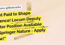 Deputy Editor Position Available at Springer Nature – Apply Now! Deputy Editor Position at Springer Nature - Apply Now!