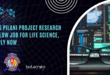 BITS Pilani Project Research Fellow Job For Life Science, Apply Now BITS Pilani Project Research Fellow Job