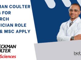 Beckman Coulter Hiring For Research Technician
