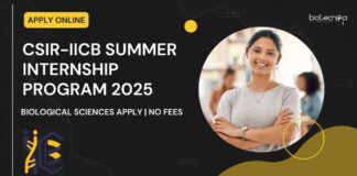 CSIR-IICB Summer Internship Program 2025