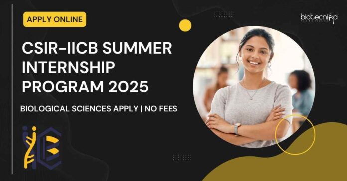 CSIR-IICB Summer Internship Program 2025