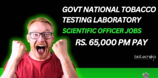 Govt Biotechnology Job Openings