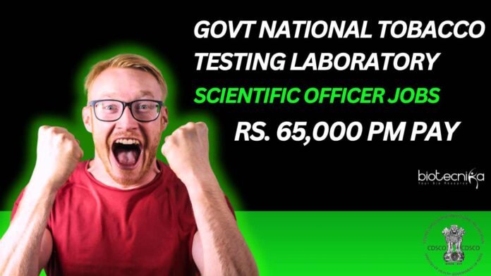 Govt Biotechnology Job Openings