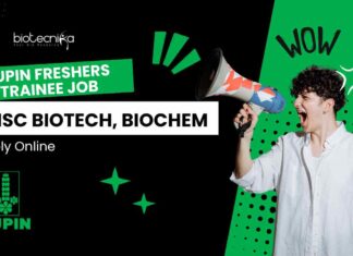 Lupin Freshers Trainee Job
