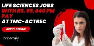 Life Sciences Jobs at TMC-ACTREC
