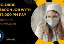 DRDO-DRDE Research Job With Rs. 67,000 pm Pay – Life Sciences Attend Walk-In DRDO-DRDE Research Job