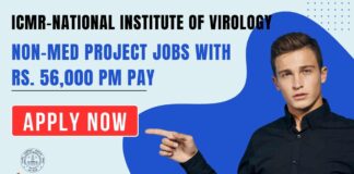 ICMR-NIV Non-Med Project Jobs