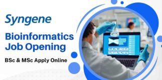 Syngene Bioinformatics Jobs For BSc & MSc