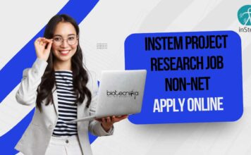 inStem Project Research Job Non-NET