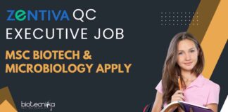 Zentiva QC Executive Job