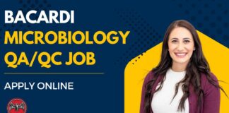Bacardi Microbiology QA/QC Job Opening