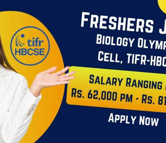HBCSE Freshers Jobs