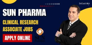 Sun Pharma Clinical Research Associate Jobs