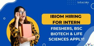 IBioM Hiring For Intern