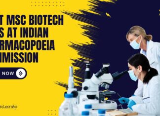 Govt MSc Biotech Jobs at Indian Pharmacopoeia Commission
