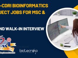 CSIR-CDRI Bioinformatics Project Jobs