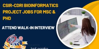 CSIR-CDRI Bioinformatics Project Jobs