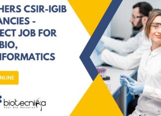 Freshers Bioinformatics Jobs at CSIR-IGIB