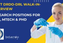 Govt DRDO-DRL Walk-In-Interview For Research Positions For MSc, MTech & PhD Govt DRDO-DRL Walk-In-Interview