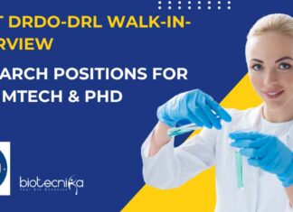 Govt DRDO-DRL Walk-In-Interview