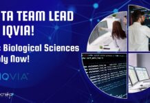 Data Team Lead at IQVIA! BSc Biological Sciences Apply Now! Data Team Lead at IQVIA!