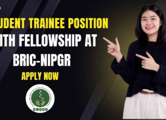 BRIC-NIPGR Student Trainee With Fellowship