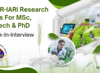 IARI Project Research Jobs For MSc