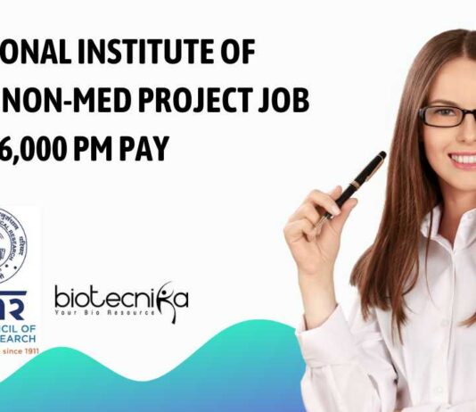 ICMR-NIV Non Med Jobs