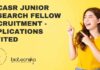 JNCASR Junior Research Fellow Recruitment – Applications Invited JNCASR JRF Project Vacancies