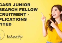 JNCASR Junior Research Fellow Recruitment – Applications Invited JNCASR JRF Project Vacancies