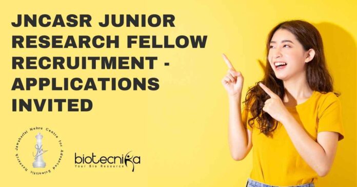 JNCASR JRF Project Vacancies