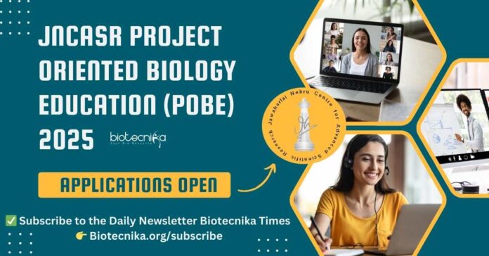 JNCASR POBE 2025 Applications Open