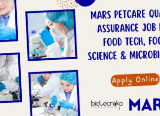 Mars Petcare Quality Assurance Job For Food Tech, Food Science & Microbiology – Apply Online Mars Petcare QA Job