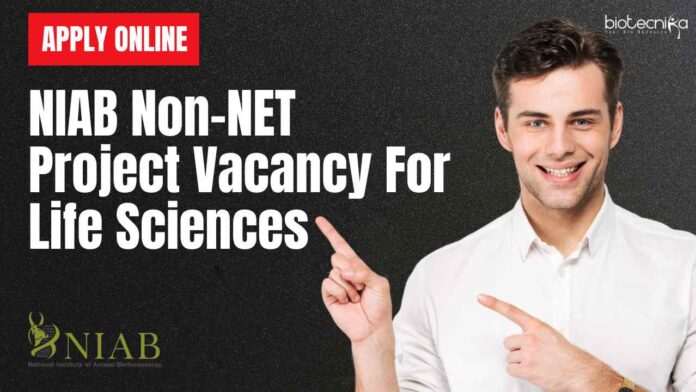 NIAB Non-NET Project Jobs For Life Sciences